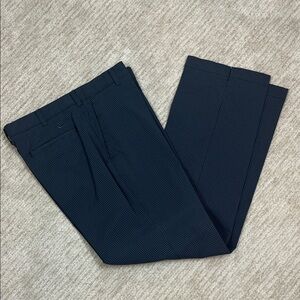 Nike Dri-Fit Men's Pants Plaid Straight Leg Flat Front Navy 34x32